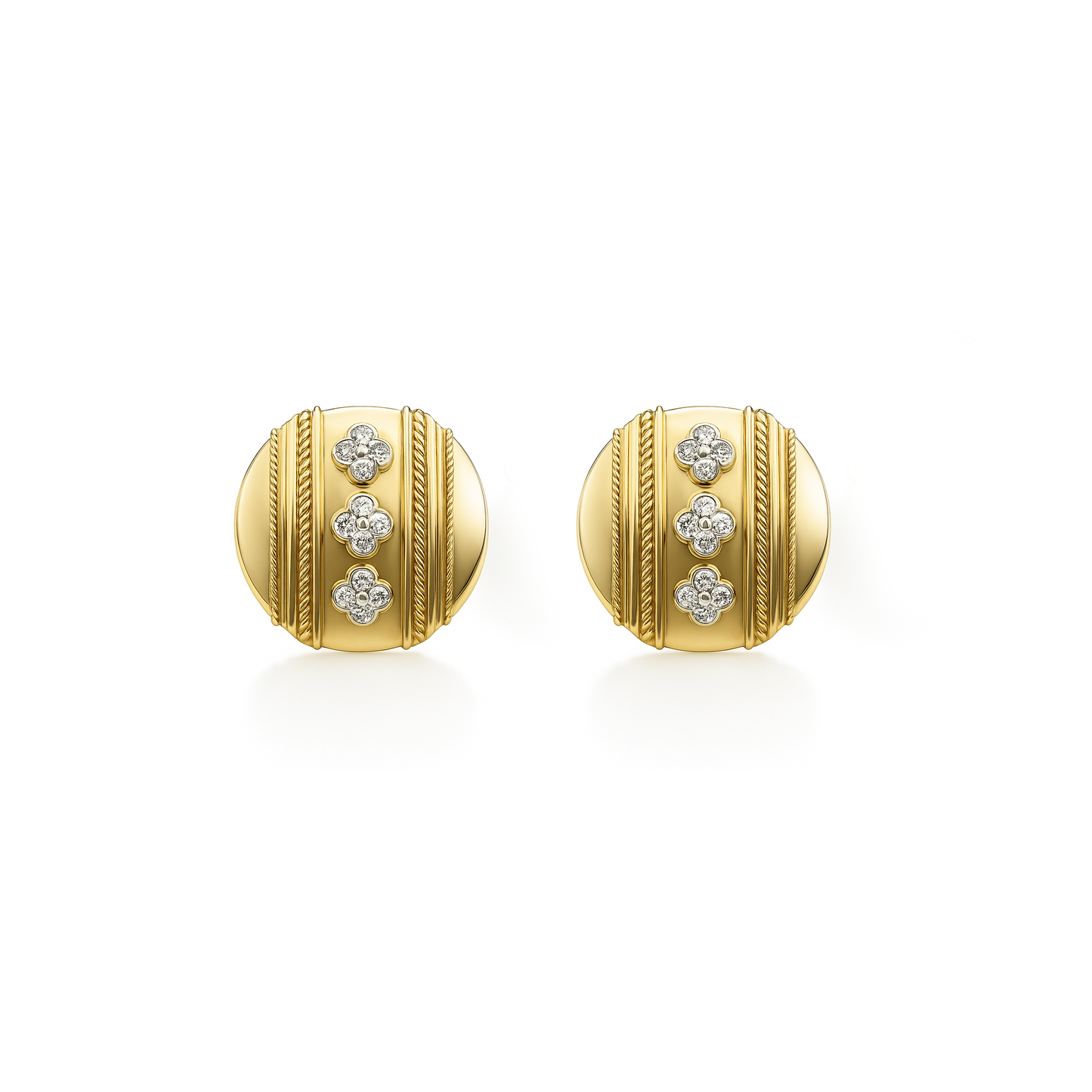 Fourleaf 0.14ct Pırlanta 18k Altın Küpe