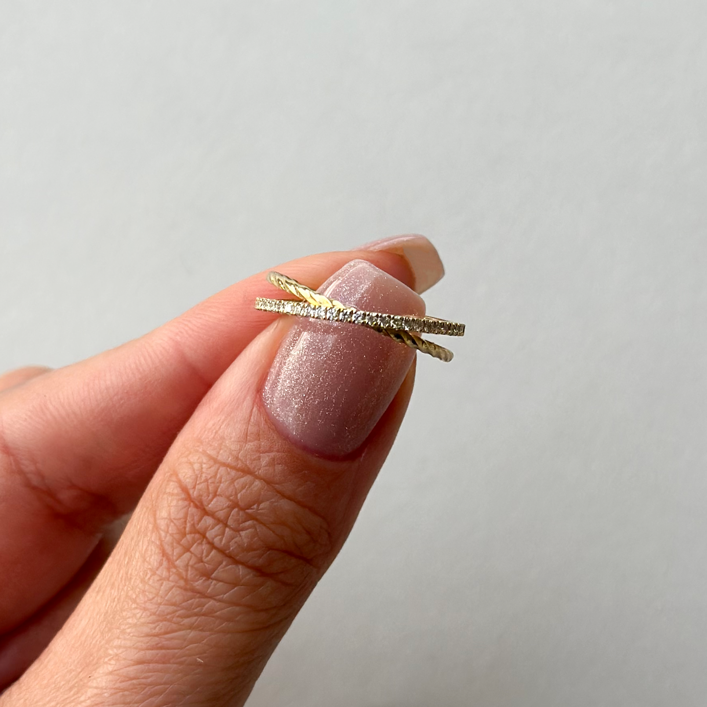 Cross 0,13ct Pırlanta 18k Altın Yüzük