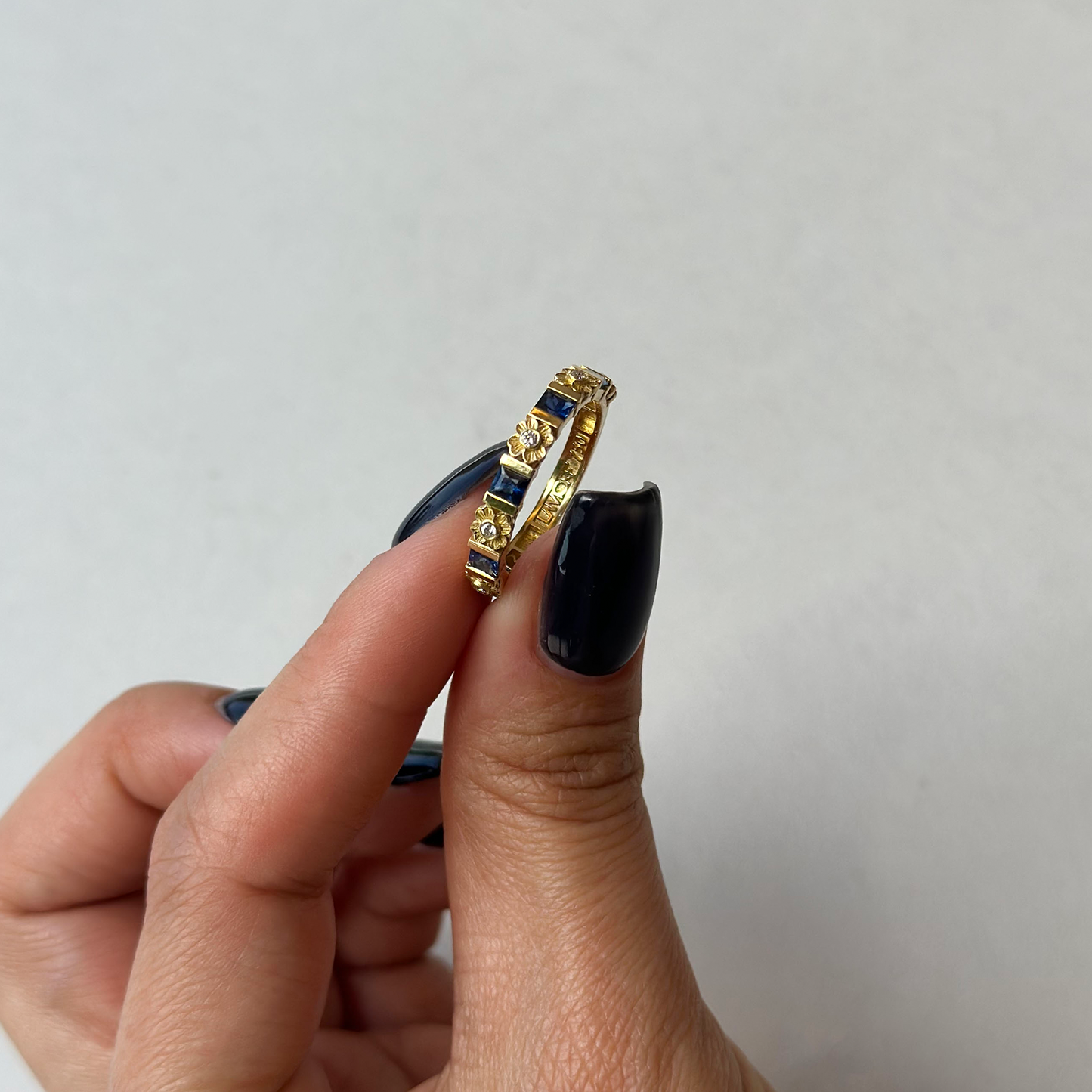 Freesia Pırlanta&Yakut,Tsavorite,Safir 18k Altın Yüzük