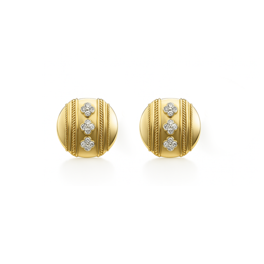 Fourleaf 0.14ct Pırlanta 18k Altın Küpe