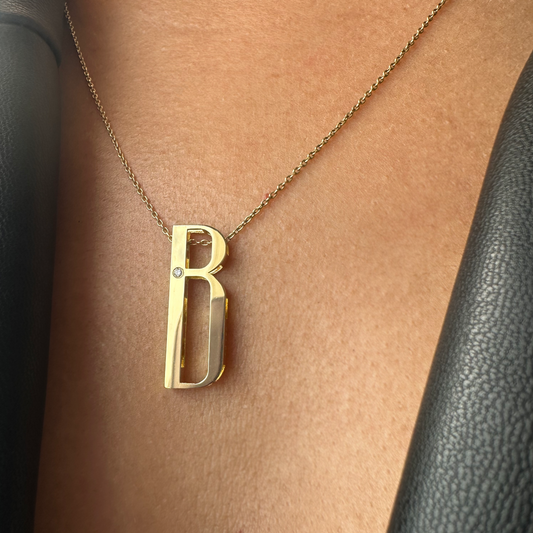 INITIALE ® Pırlanta 18k Altın Harf Kolye